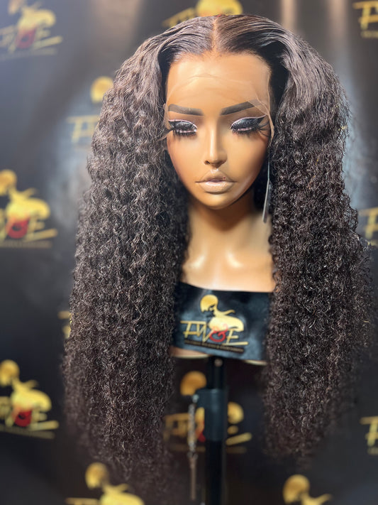 (4) 22 inch Frontal Curly Wig